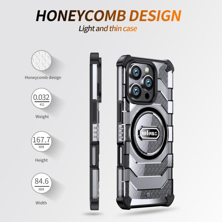 For iPhone 15 Pro wlons Explorer Series PC Hybrid TPU MagSafe Magnetic Case