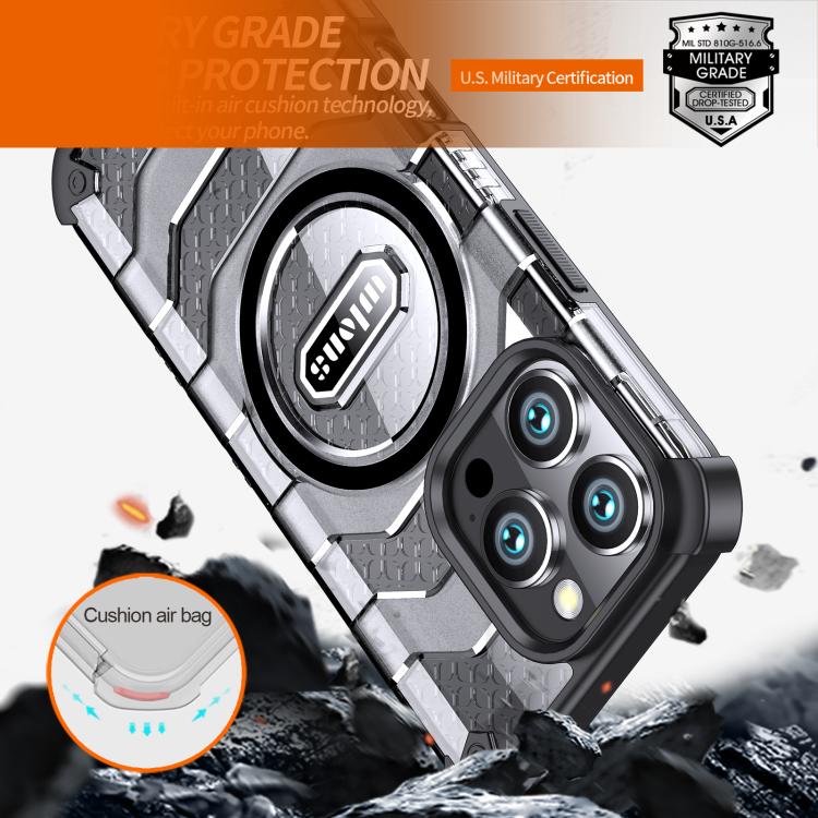 For iPhone 15 Pro wlons Explorer Series PC Hybrid TPU MagSafe Magnetic Case