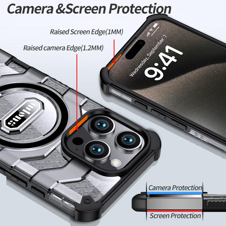 For iPhone 15 Pro wlons Explorer Series PC Hybrid TPU MagSafe Magnetic Case