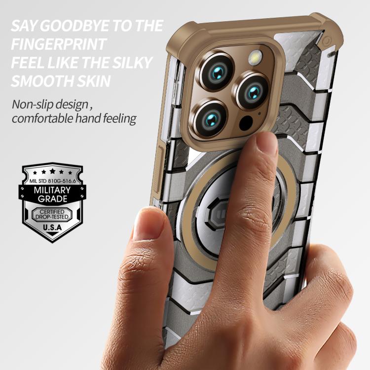 For iPhone 15 Pro wlons Explorer Series PC Hybrid TPU MagSafe Magnetic Case