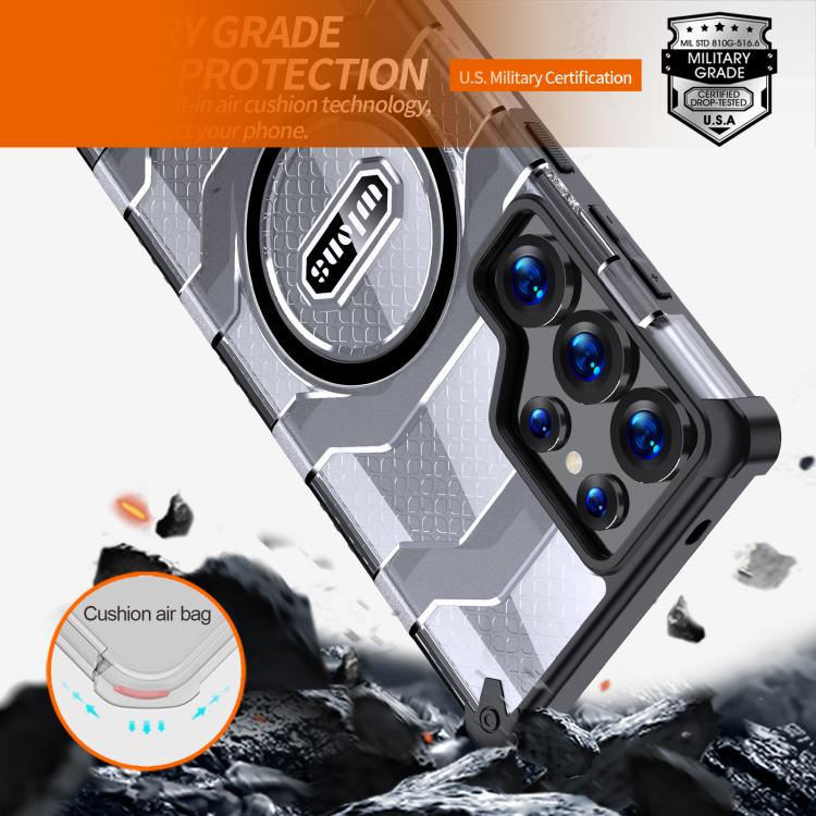 For Samsung Galaxy S24 Ultra 5G wlons Explorer Series PC Hybrid TPU MagSafe Magnetic Case