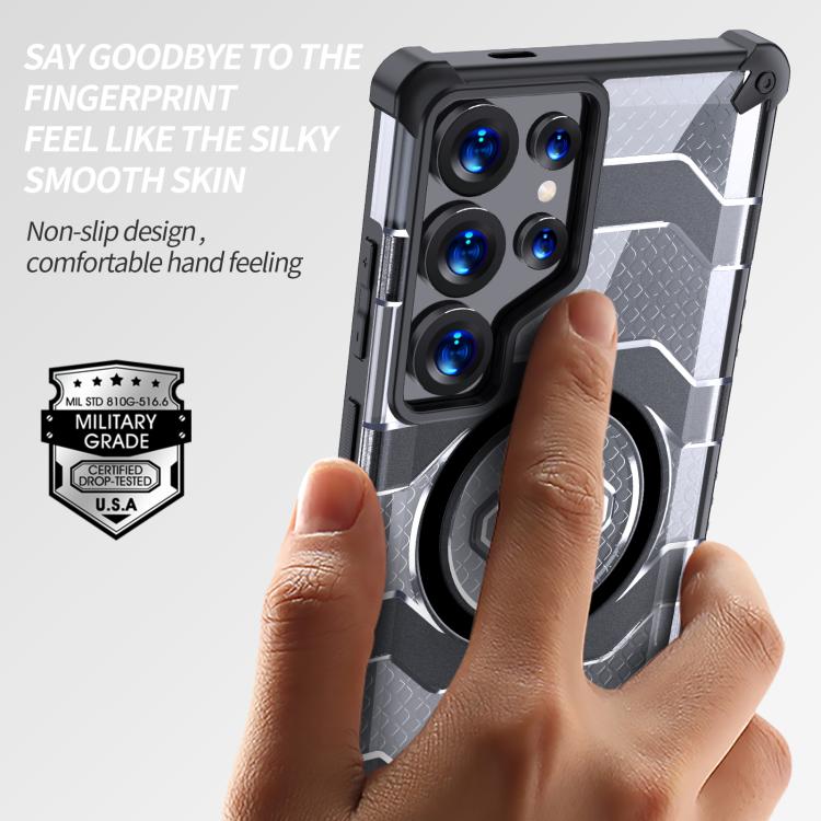 For Samsung Galaxy S24+ 5G wlons Explorer Series PC Hybrid TPU MagSafe Magnetic Case