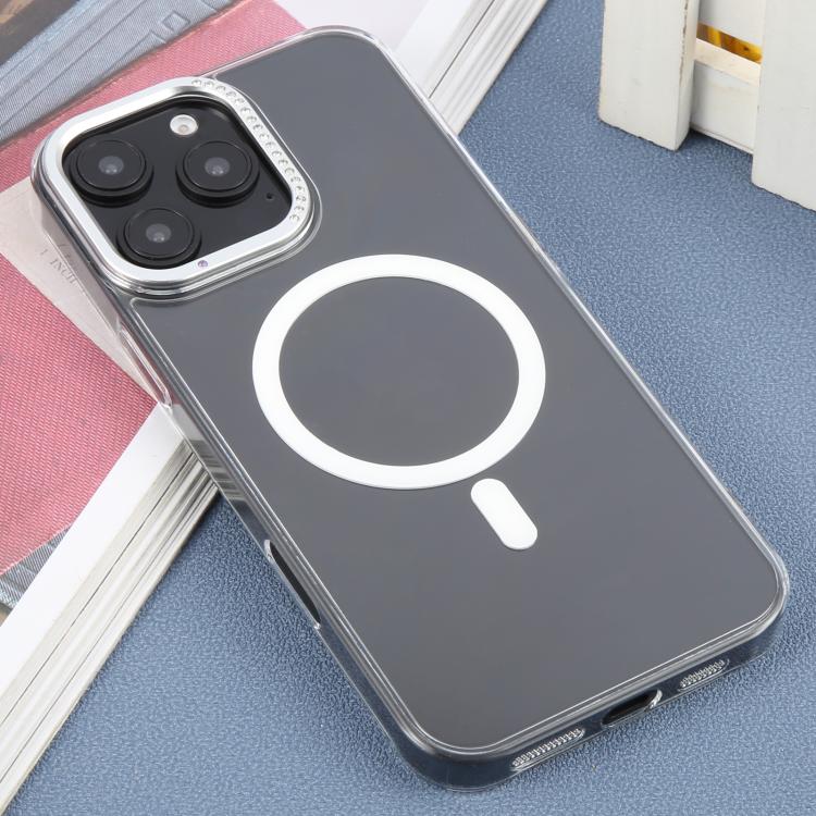 For iPhone 16 Pro Max DFANS DESIGN Metal Lens Frame MagSafe Phone Case - Transparent