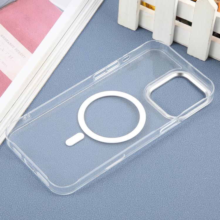 For iPhone 16 Pro Max DFANS DESIGN Metal Lens Frame MagSafe Phone Case - Transparent