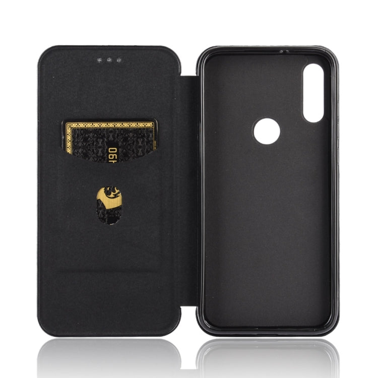 For Motorola Moto E(2020) Carbon Fiber Texture Horizontal Flip TPU + PC + PU Leather Case with Rope & Card Slot