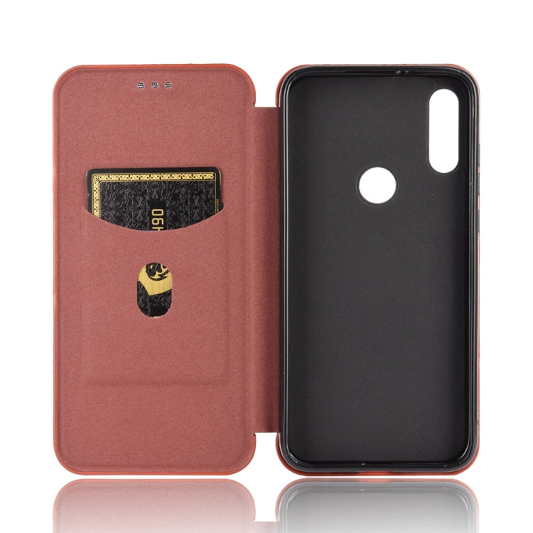 For Motorola Moto E(2020) Carbon Fiber Texture Horizontal Flip TPU + PC + PU Leather Case with Rope & Card Slot