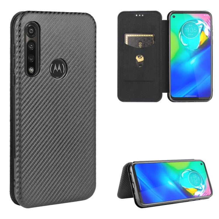 For Motorola Moto G Power Carbon Fiber Texture Horizontal Flip TPU + PC + PU Leather Case with Rope & Card Slot