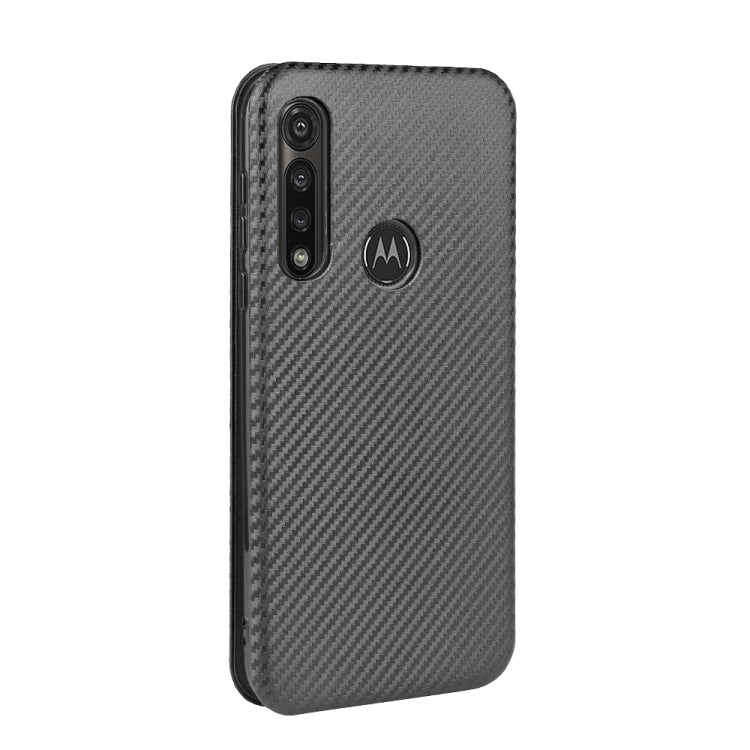 For Motorola Moto G Power Carbon Fiber Texture Horizontal Flip TPU + PC + PU Leather Case with Rope & Card Slot
