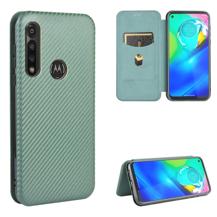 For Motorola Moto G Power Carbon Fiber Texture Horizontal Flip TPU + PC + PU Leather Case with Rope & Card Slot