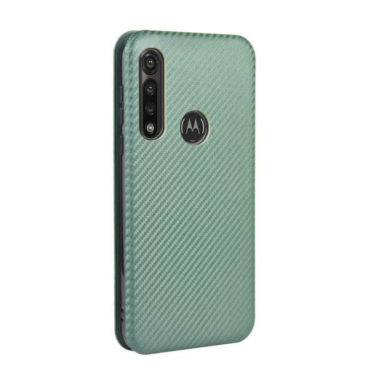 For Motorola Moto G Power Carbon Fiber Texture Horizontal Flip TPU + PC + PU Leather Case with Rope & Card Slot