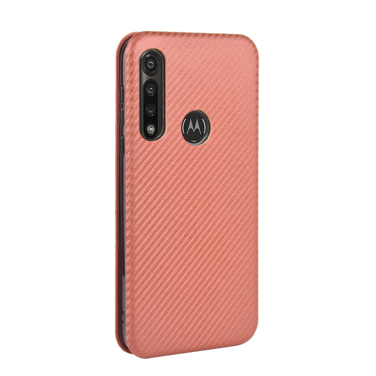 For Motorola Moto G Power Carbon Fiber Texture Horizontal Flip TPU + PC + PU Leather Case with Rope & Card Slot