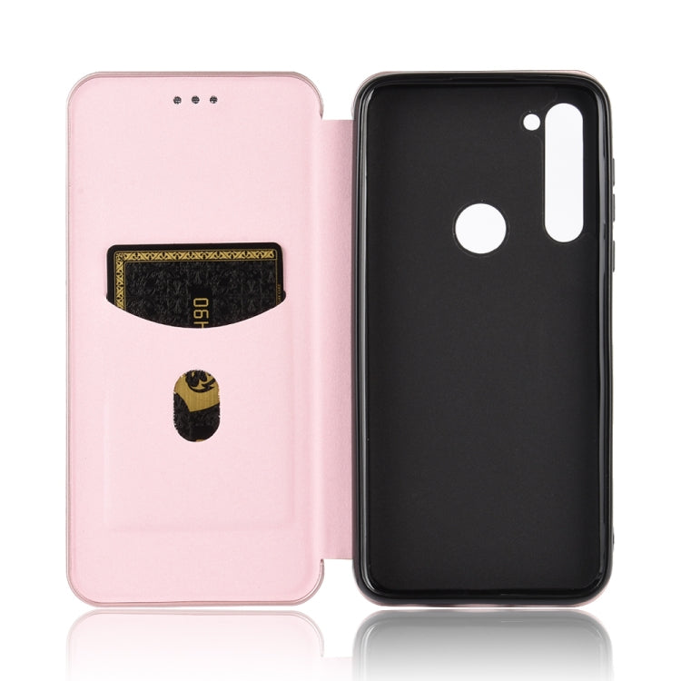 For Motorola Moto G Stylus Carbon Fiber Texture Horizontal Flip TPU + PC + PU Leather Case with Rope & Card Slot