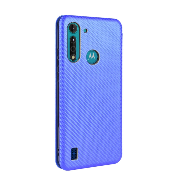 For Motorola Moto G8 Power Lite Carbon Fiber Texture Horizontal Flip TPU + PC + PU Leather Case with Rope & Card Slot