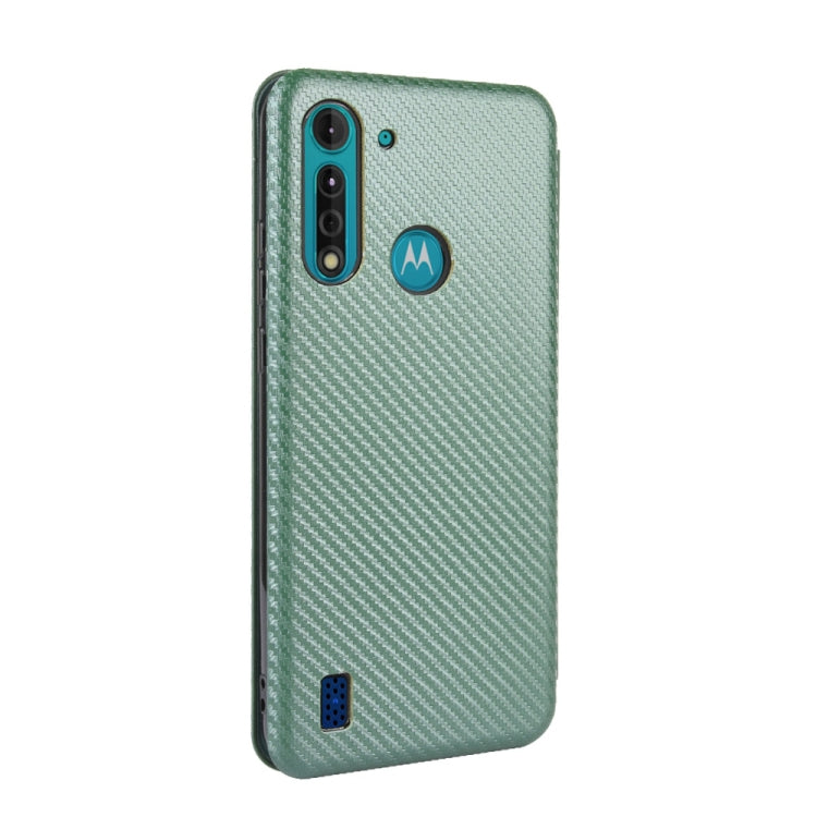 For Motorola Moto G8 Power Lite Carbon Fiber Texture Horizontal Flip TPU + PC + PU Leather Case with Rope & Card Slot