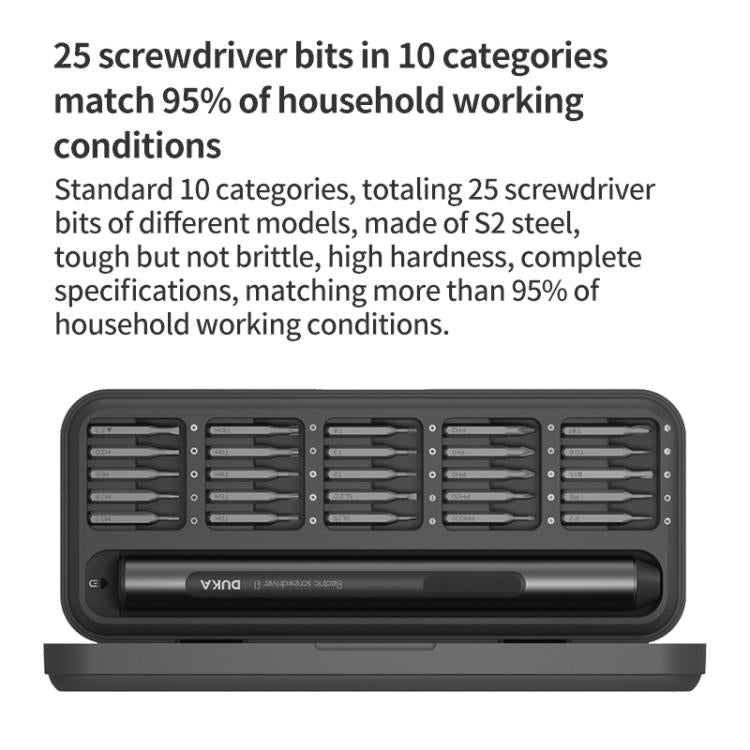 Original Xiaomi Youpin DUKA E1 Electric Screwdriver Set - Black