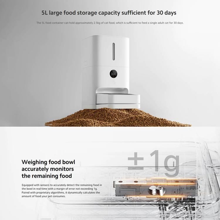 Xiaomi Mijia Smart Pet Feeder 2, Specification:US Plug - White