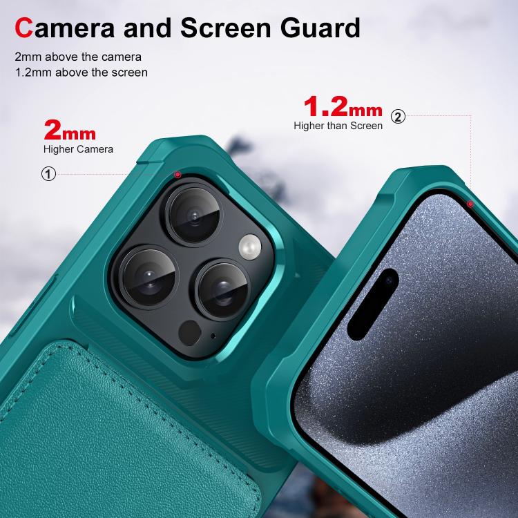 For iPhone 16 Pro Max Vertical Flip Card Bag Holder Leather Phone Case