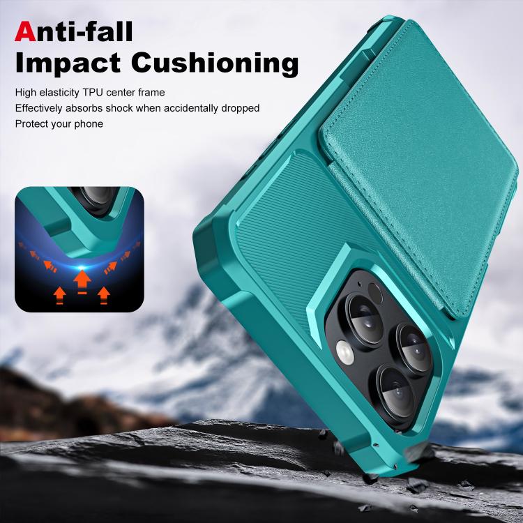 For iPhone 16 Pro Max Vertical Flip Card Bag Holder Leather Phone Case