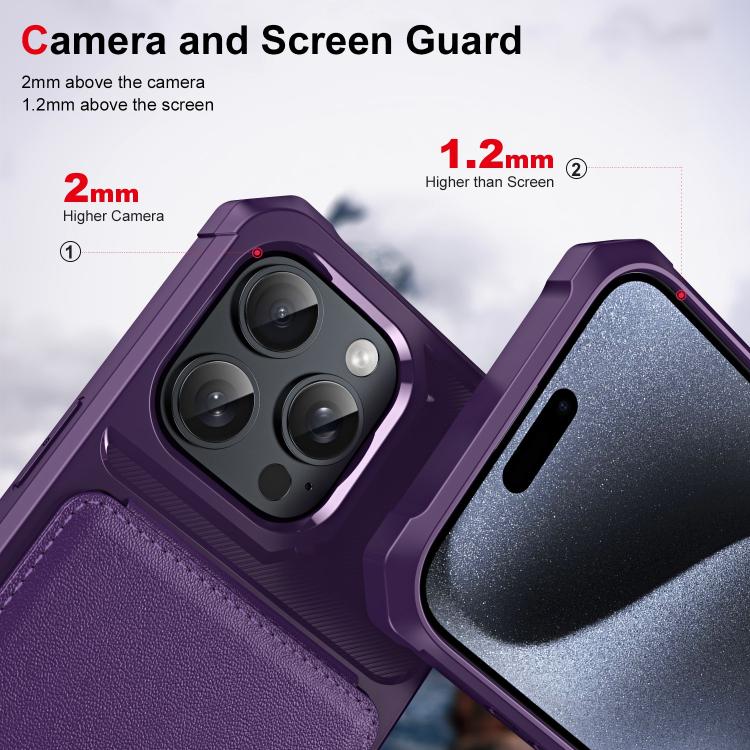 For iPhone 16 Pro Vertical Flip Card Bag Holder Leather Phone Case