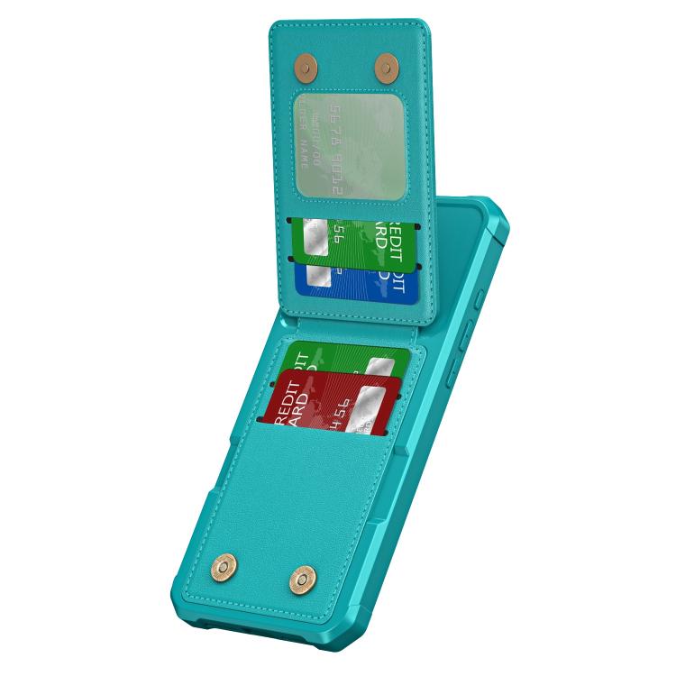 For iPhone 16 Pro Vertical Flip Card Bag Holder Leather Phone Case
