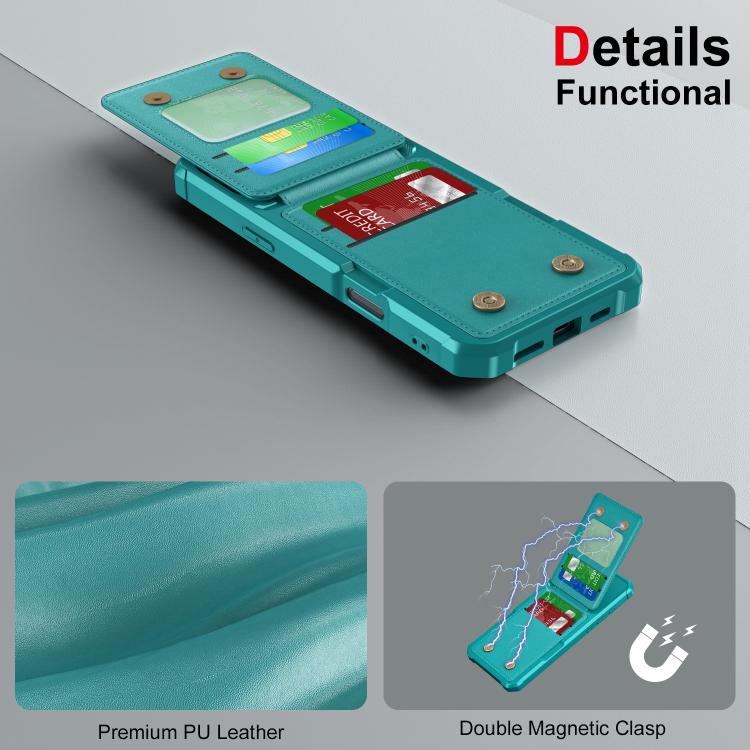 For iPhone 16 Pro Vertical Flip Card Bag Holder Leather Phone Case