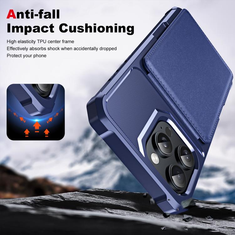 For iPhone 16 Pro Vertical Flip Card Bag Holder Leather Phone Case