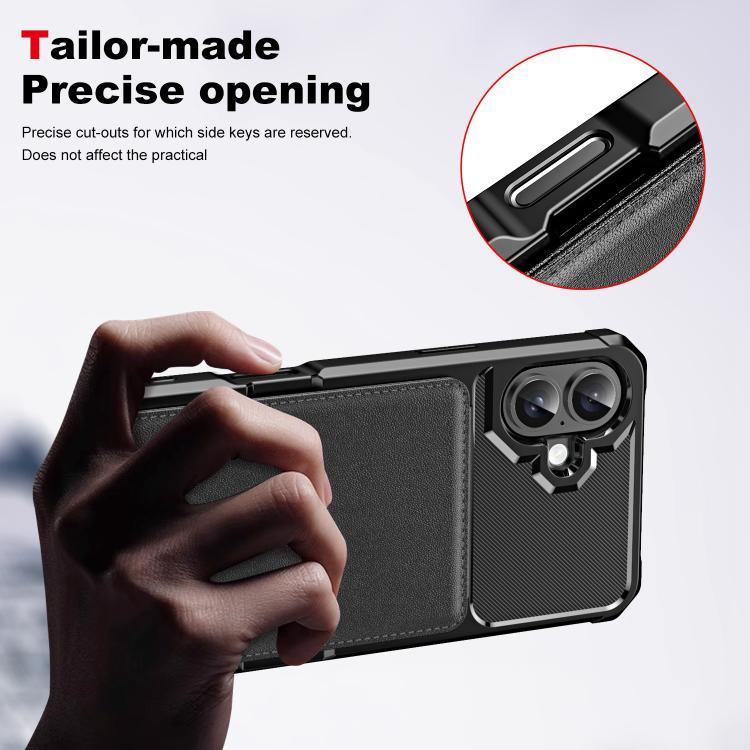 For iPhone 16 Plus Vertical Flip Card Bag Holder Leather Phone Case