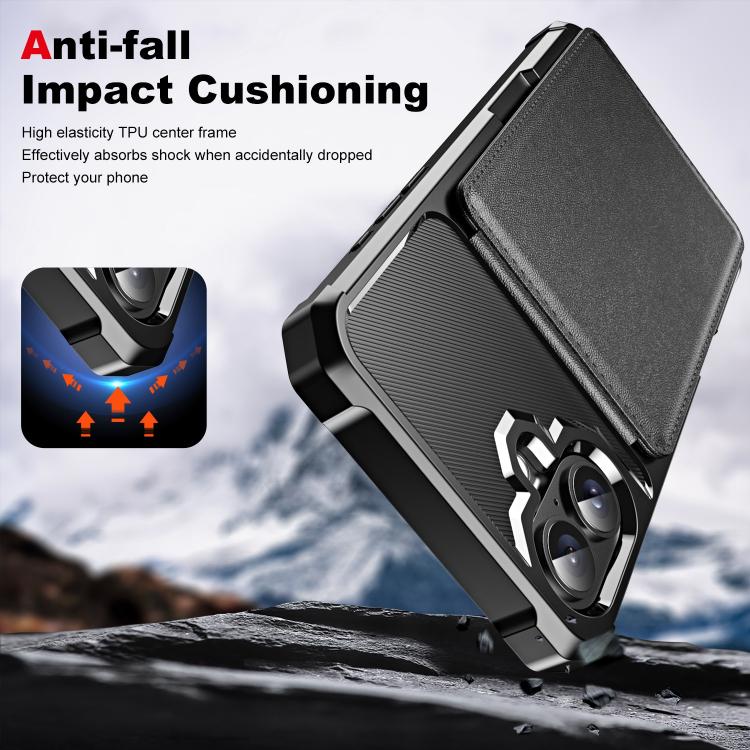 For iPhone 16 Vertical Flip Card Bag Holder Leather Phone Case