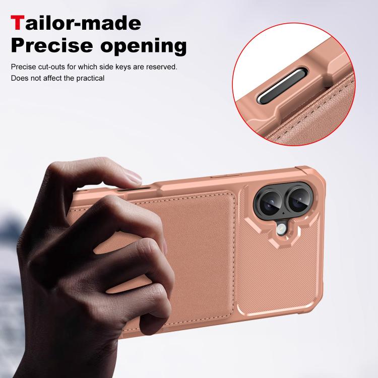 For iPhone 16 Vertical Flip Card Bag Holder Leather Phone Case