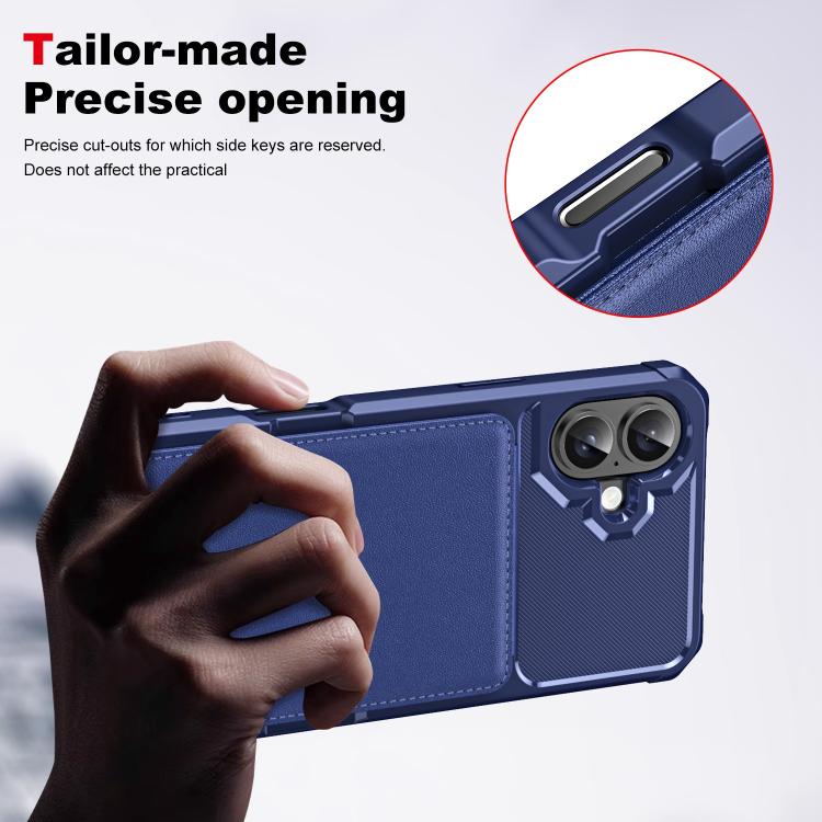 For iPhone 16 Vertical Flip Card Bag Holder Leather Phone Case