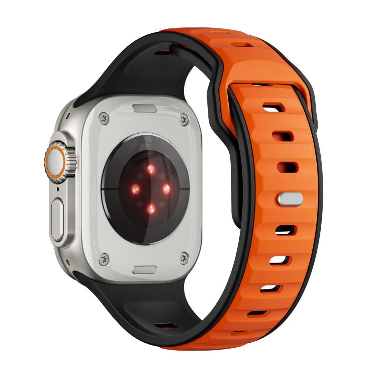 For Apple Watch 42mm / 41mm / 40mm / 38mm Norman Buckle Two-color Silicone Watch Band