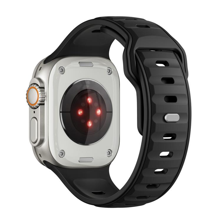 For Apple Watch 42mm / 41mm / 40mm / 38mm Norman Buckle Two-color Silicone Watch Band