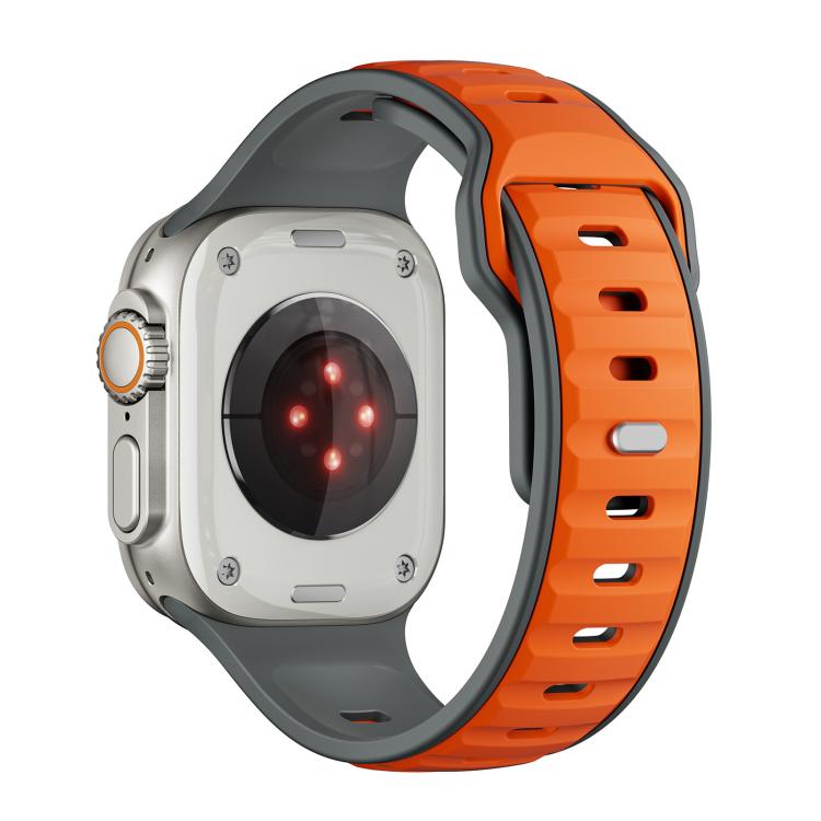 For Apple Watch 42mm / 41mm / 40mm / 38mm Norman Buckle Two-color Silicone Watch Band