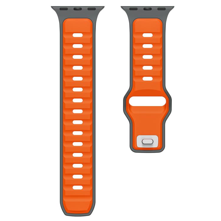 For Apple Watch 42mm / 41mm / 40mm / 38mm Norman Buckle Two-color Silicone Watch Band