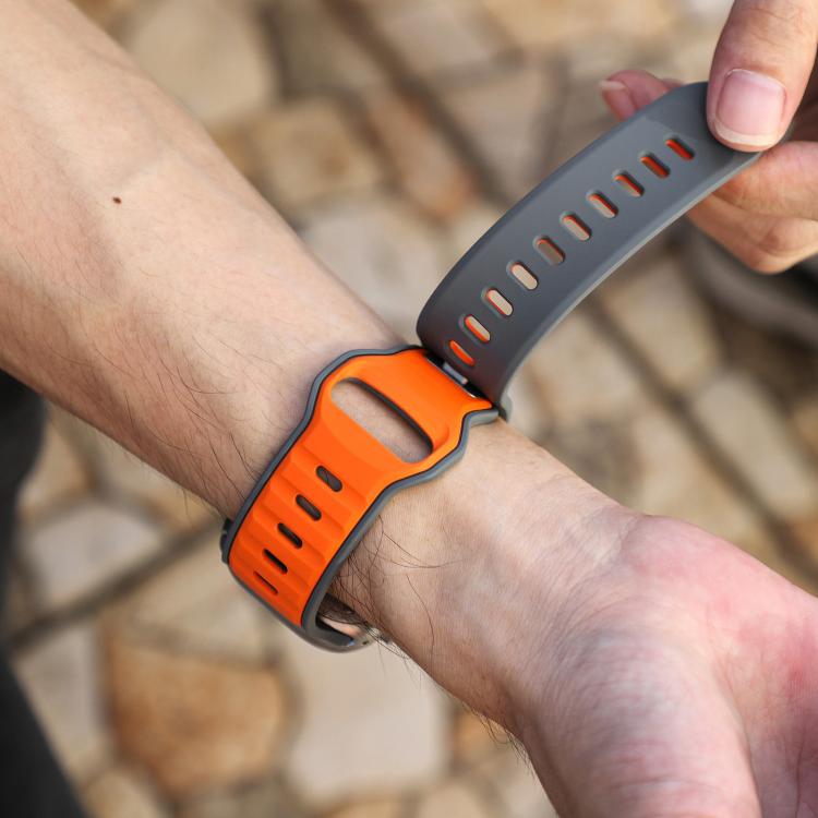 For Apple Watch 42mm / 41mm / 40mm / 38mm Norman Buckle Two-color Silicone Watch Band