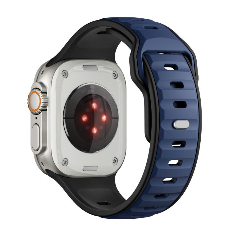 For Apple Watch 42mm / 41mm / 40mm / 38mm Norman Buckle Two-color Silicone Watch Band