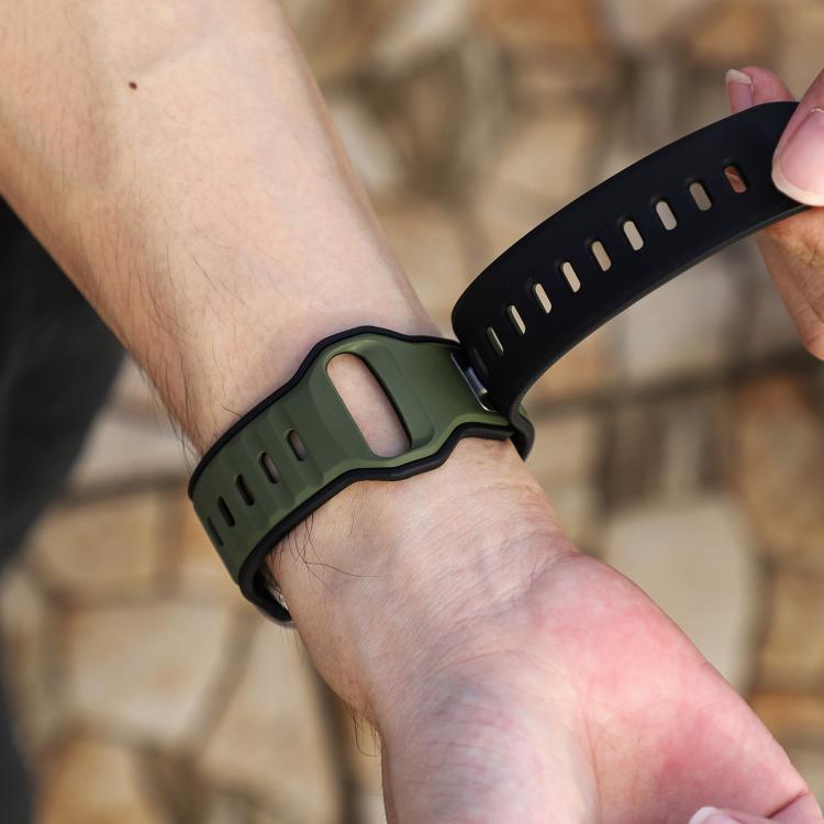 For Apple Watch 42mm / 41mm / 40mm / 38mm Norman Buckle Two-color Silicone Watch Band