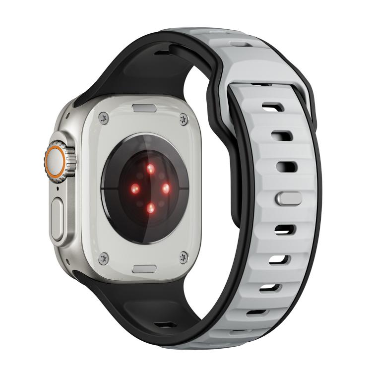 For Apple Watch 42mm / 41mm / 40mm / 38mm Norman Buckle Two-color Silicone Watch Band