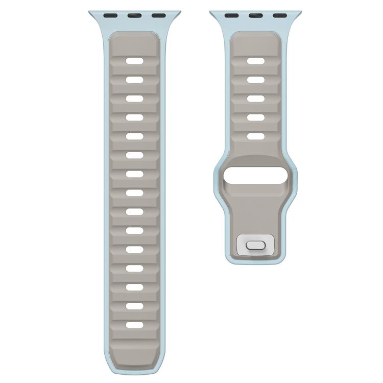 For Apple Watch 42mm / 41mm / 40mm / 38mm Norman Buckle Two-color Silicone Watch Band