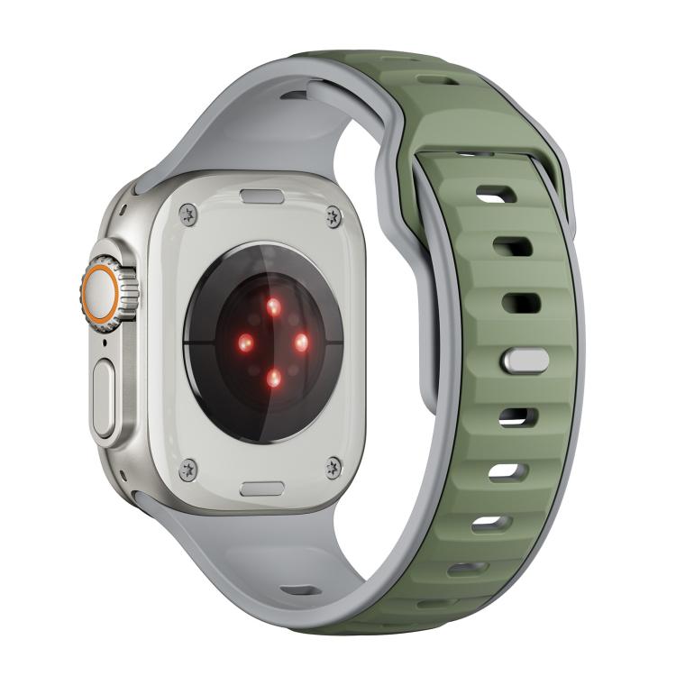 For Apple Watch 42mm / 41mm / 40mm / 38mm Norman Buckle Two-color Silicone Watch Band
