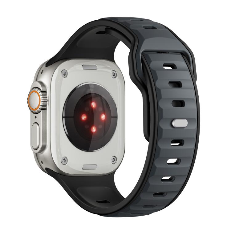 For Apple Watch 42mm / 41mm / 40mm / 38mm Norman Buckle Two-color Silicone Watch Band