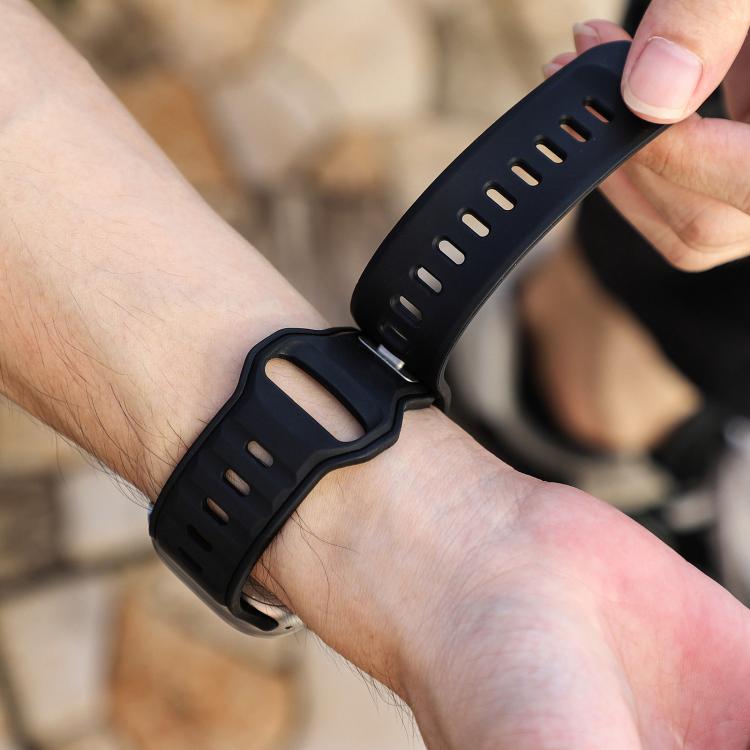 For Apple Watch 46mm / 49mm / 45mm / 44mm Norman Buckle Two-color Silicone Watch Band