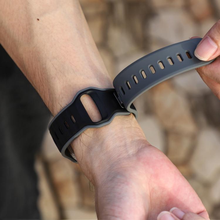 For Apple Watch 46mm / 49mm / 45mm / 44mm Norman Buckle Two-color Silicone Watch Band
