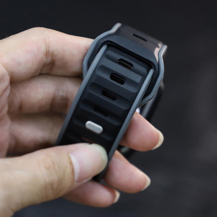 For Apple Watch 46mm / 49mm / 45mm / 44mm Norman Buckle Two-color Silicone Watch Band