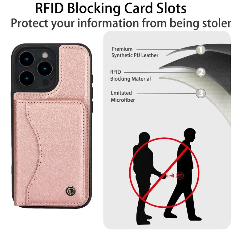 For iPhone 16 Pro Max AwQuer Horizontal Flip Card Bag Holder Leather Phone Case