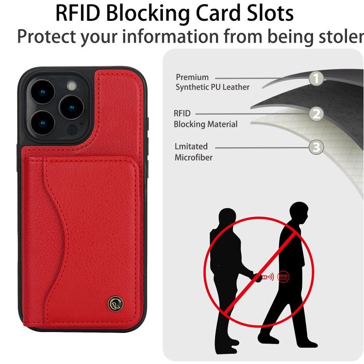 For iPhone 16 Pro Max AwQuer Horizontal Flip Card Bag Holder Leather Phone Case