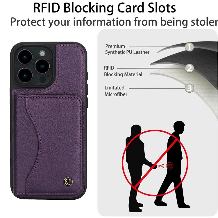 For iPhone 16 Pro AwQuer Horizontal Flip Card Bag Holder Leather Phone Case