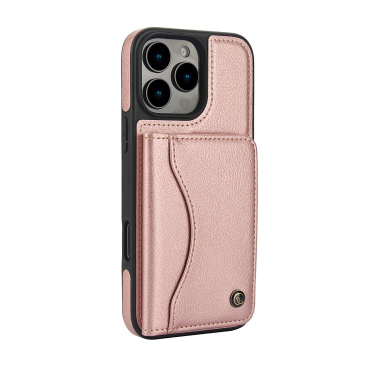 For iPhone 16 Pro AwQuer Horizontal Flip Card Bag Holder Leather Phone Case
