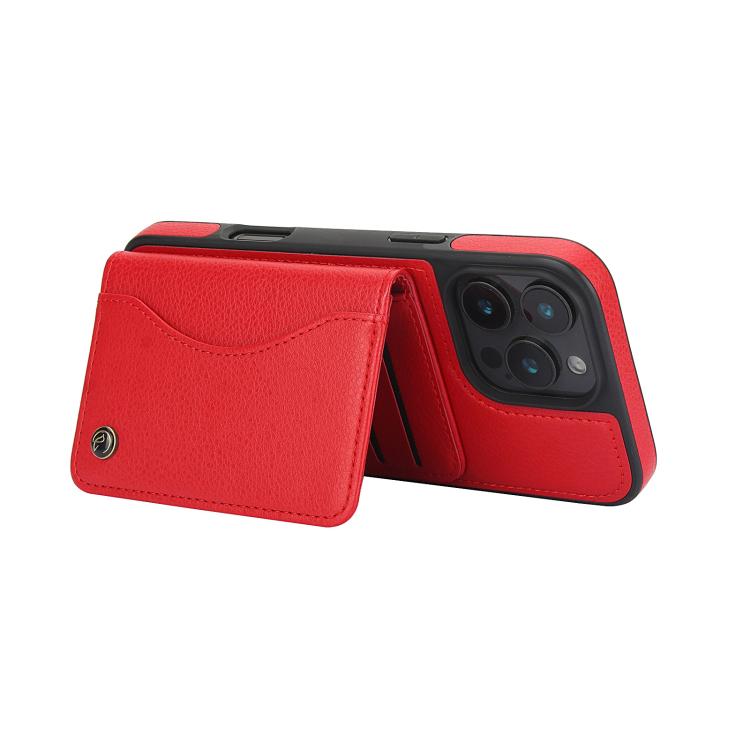 For iPhone 16 Pro AwQuer Horizontal Flip Card Bag Holder Leather Phone Case