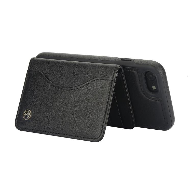 For iPhone 7 / 8 / SE 2022 AwQuer Horizontal Flip Card Bag Holder Leather Phone Case